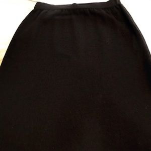 St John Collection Black Wool Skirt Sz 10 Vintage USA